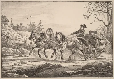 A Hired Coachman in Winter